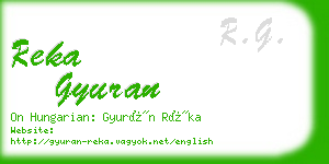 reka gyuran business card